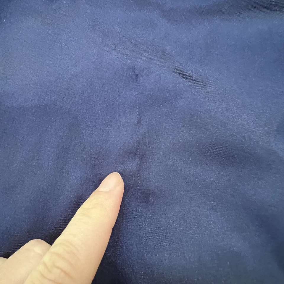 Chaqueta deportiva ADIDAS azul marino para mujer talla grande L retro Spellout Foto 4 de 4