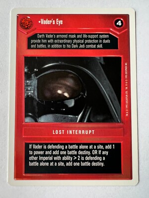 Star Wars CCG Unlimited Premiere White Border WB Rare R1 - Vader's Eye