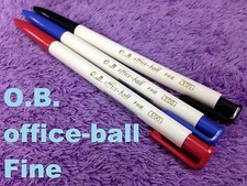 O.B. Office Ball Pens 0.7 mm FINE Black Blue Red CHOOSE YOUR COLORS Point OB Pen