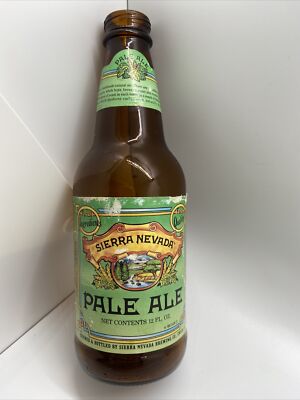 Sierra Nevada Pale Ale Beer Brown Glass Bottle 12 oz 7.75 Inch Tall