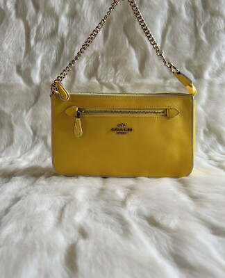 JYUN Coach Colorblock Nolita 24 Clutch 53281 (Yellow/Chalk) | eBay