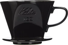 Kalita Ceramic Coffee Dripper Black for 2-4 Cups #02005 For Pour Over Filters