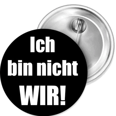 I Am Not WE ''Solidarity'' Button Badge Sticker Car Magnetic Patch