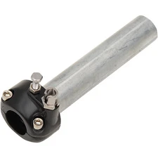 British Style Single Cable Pull Motorcycle Throttle Assembly Tube Black 7/8"