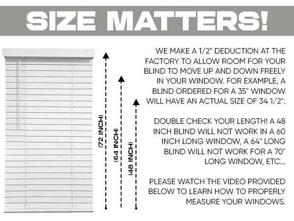 ENVÍO 1-2 DÍAS - Persianas de imitación de madera ultra premium de corte personalizado de 2" cientos de tamaños Foto 4 de 4