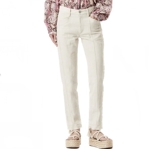NEW ISABEL MARANT ETOILE BEIGE COTTON PANTS FR 34, US 2