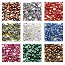 Matubo Gemduo™ Pressed Beads Preciosa Ornela Czech Glass 8x5mm Size 8g Tube