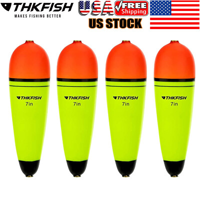 THKFISH 4PCS Slip Fishing Bobbers Floats EVA-Slider-Bobbers Slip Corks for Sea