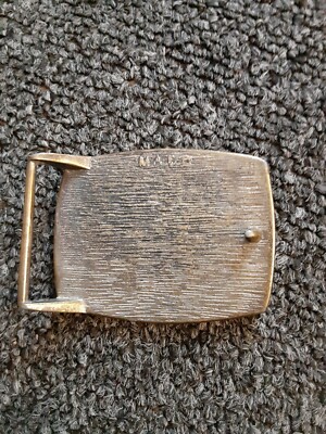 Vintage Workhorse Chewing Tobacco Belt Buckle By Maco Leather FREE SHIPP in  USA