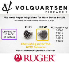 10PK VOLQUARTSEN Magazine Follower Button Ruger MK II III IV Mark 2 3 4 LITE *VF