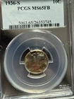 1936 S 10c Mercury Silver Dime Coin PCGS MS65 FB BU UNC Full Bands