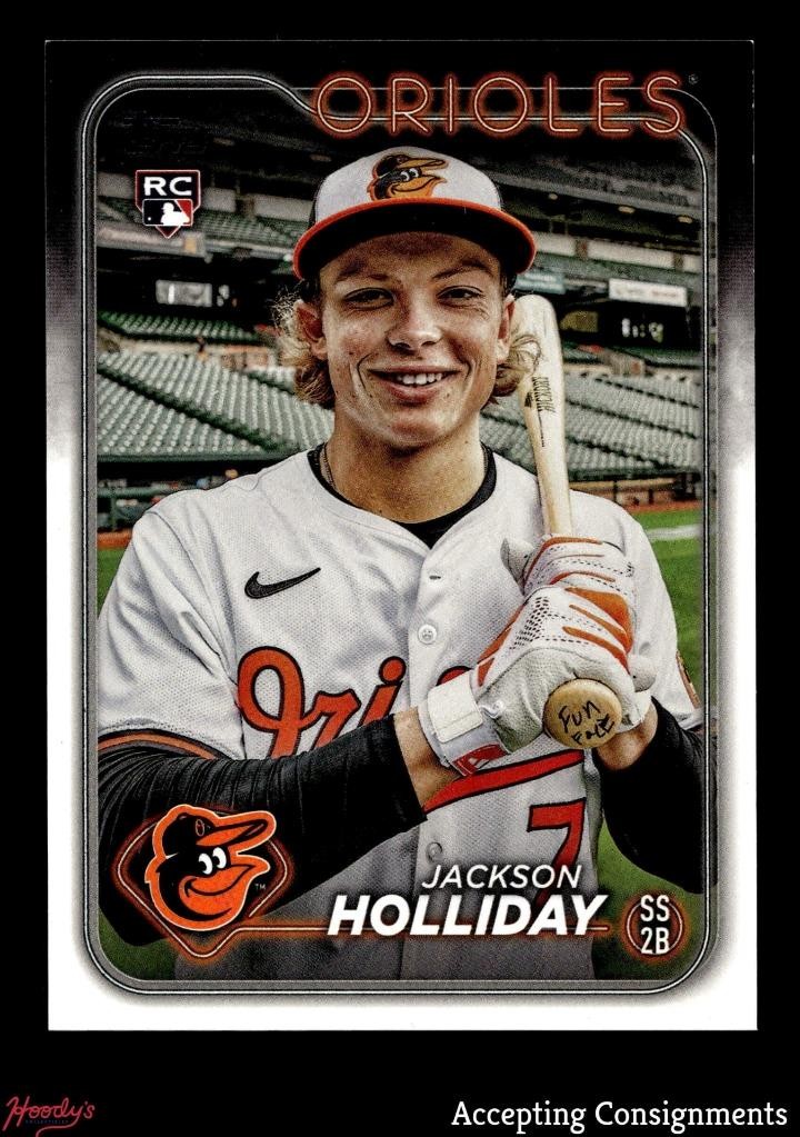 2024 Topps Base Set Photo Variations #697 Jackson Holliday RC Rookie Fun Face SP