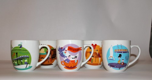Disneyland 50th Anniversary Collectable 5 Mug Set by SHAG - Picture 2 of 19