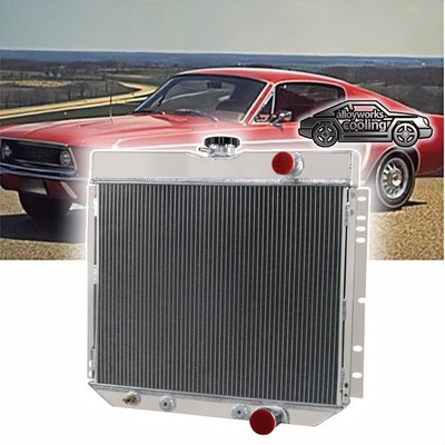 4 Reihe Aluminium Kühler Für 1963-1970 Ford Mustang Fairlane Falcon Galaxie DE