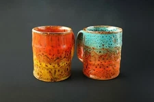 Abstract Trout Camp Mug – 5oz Ceramic Espresso Cup, Fishing Gift