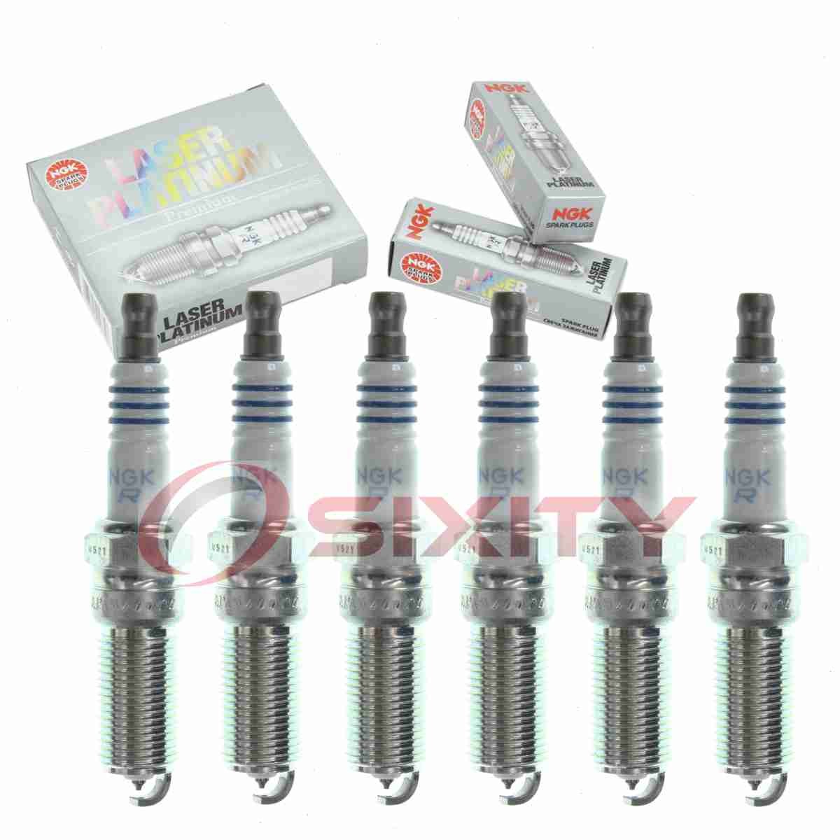 6 pc NGK Laser Platinum Spark Plugs for 2015-2016 GMC Canyon 3.6L V6 ub