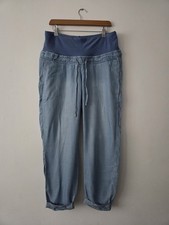 H&M Mamma Maternity Lightweight Light Blue Trousers. Uk 14
