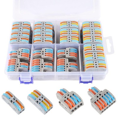 DIANN 65pcs Lever Wire Connectors Kit Compact Splicing mixcolor 