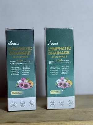 Vivonu Lymphatic Drainage Liquid Drops Echinacea Burdock Dandelion 2 fl oz
