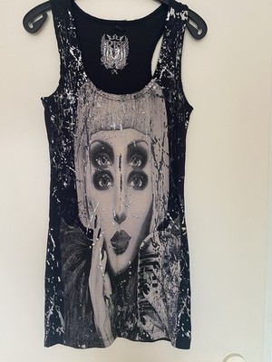 Original Rich & Royal Tanktop Schwarz Gr. S Gesicht/ Face Print