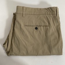 M&S Mens Beige Chino Straight Stretch Pants Size 40 Very Good JH121W