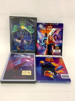 Movie Lot of 4 Superhero, Sci-Fi, Animated, Family Blu-ray, DVD Collection NEW