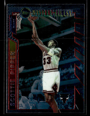1996-97 Topps #M1 Scottie Pippen Super Team Champion Mystery Finest Borderless