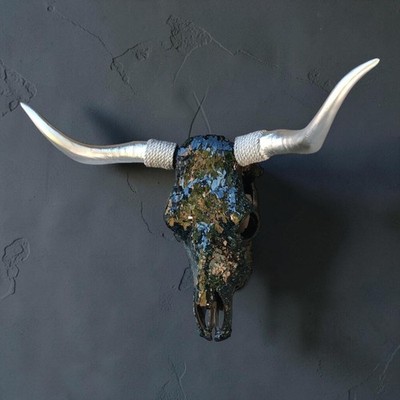 Real bull skull. Wall decor. Cow skull.