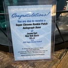 2025 Topps Chrome Jaxson Dart RPA RC PATCH AUTO REDEMPTION GIANTS!!!   🔥🔥