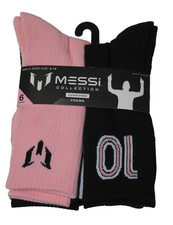 New Messi Collection Cushioned Crew Socks 6 Pair - Men's Shoe Size 6-12