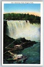 Postcard Niagara Falls American Falls Made in USA Unposted