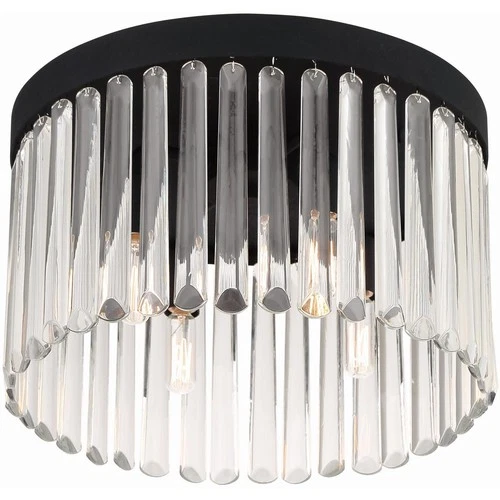 Crystorama EMO-5400-BF Emory 4 Light 15 inch Black Forged Flush Ceiling Light - Picture 4 of 8