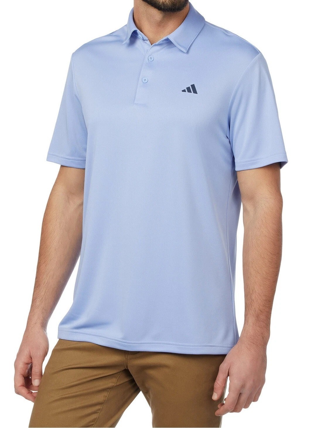 Adidas Men's XL Golf Polo Shirt Light Blue 100% Polyester  M0373