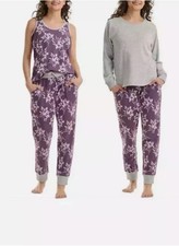 Karen Neuburger Live Love Lounge Ladies' 3-Piece Lounge Set Purple Size S NWT