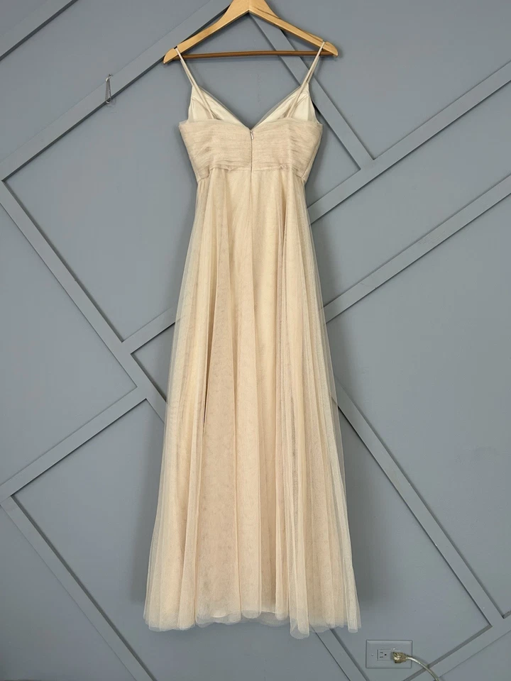 Vestido de Tul Colección Jenny Yoo Desnudo Beige Talla 2 Formal Dama de honor Foto 2 de 4