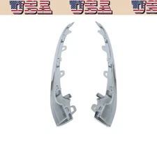 Fit For 2019-20 Mercedes S450 S450/560 L+R Front Bumper Lip Trim Chrome Molding