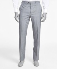 Michael Kors Men's Gray Classic-Fit Stretch Wool-Blend Suit Pants Size 36W 32L.