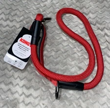 KONG Red 4ft Rope Dog Leash, Neoprene Handle - New with Tags