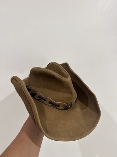 Stetson Distressed Suede Leather Cowboy Hat Rodeo Dr Collection By STETSON Sz M