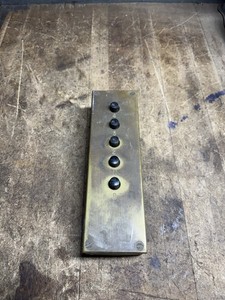 1930s Art Deco Hotel Electric Elevator Car Operating Panel Push Button Brass USA