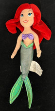 Disney Store ARIEL Plush 12  Stuffed Princess Soft Doll Beanie LITTLE MERMAID