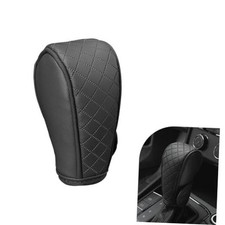 Leather Car Gear Shift Knob Cover, Anti-Slip Breathable Gear Shift 1 PC Black