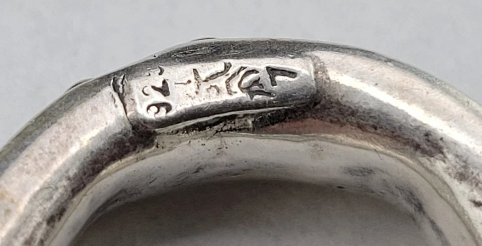 Anillo giratorio de perlas de agua dulce hecho a mano para estudio talla 6,5 Foto 4 de 4