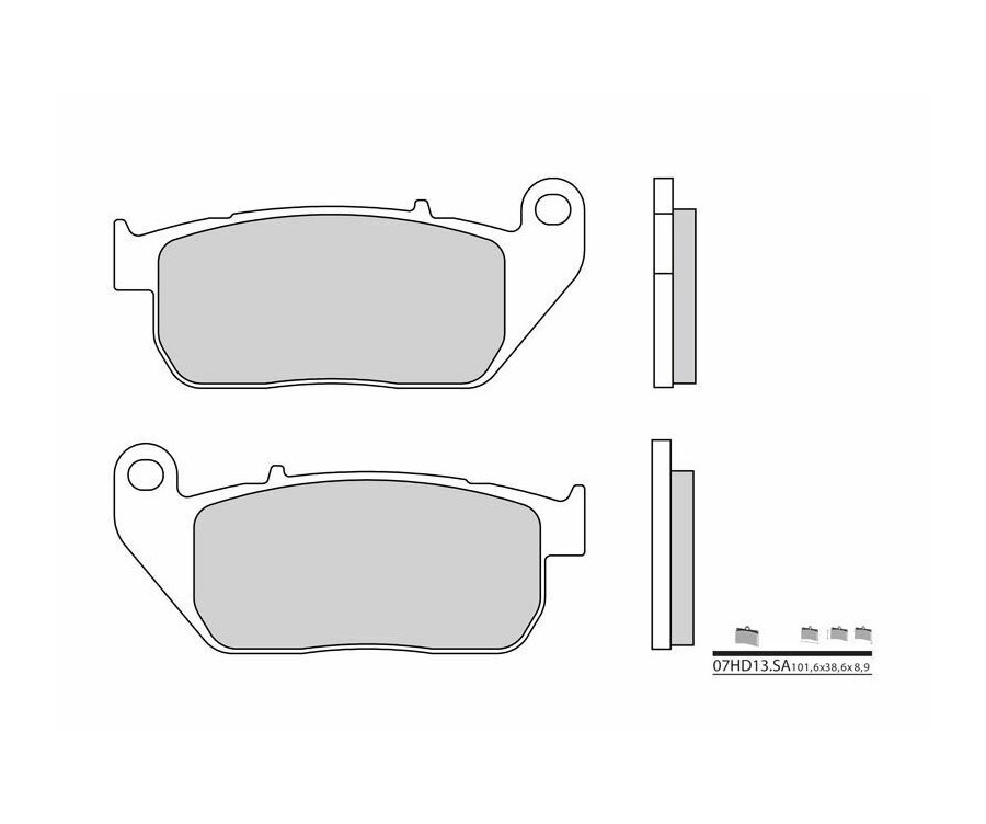 Plaquettes de frein Brembo 07HD13SA en métal fritté route pour moto