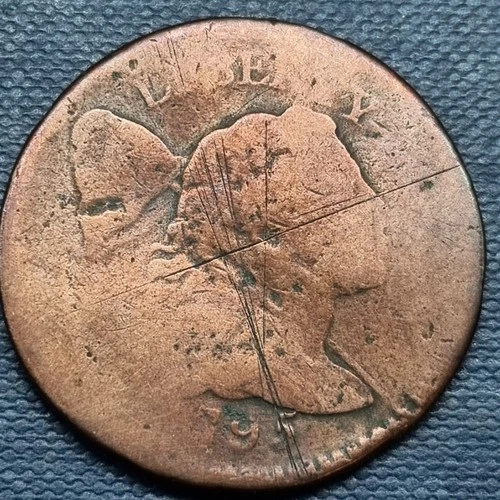 Photo of a 1795-P Large Cent from an eBay listing that sold on Jul 7, 2026