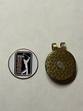 PGA Tour 1" Coin Style Golf Marker With Hat Clip - A Beauty!