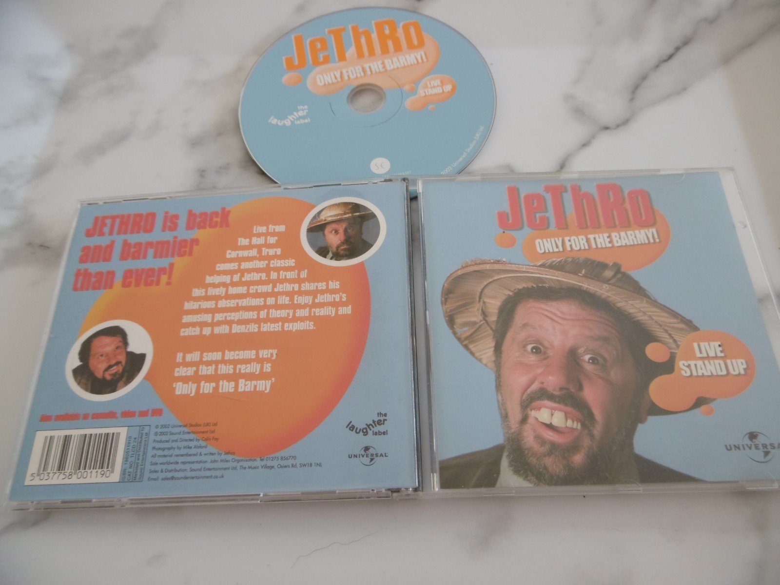 JETHRO ONLY FOR THE BARMY! LIVE STAND UP CD 2002 CORNISH HUMOUR LIVE TRURO