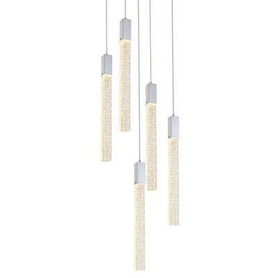 Elegant Lighting 2066D16 Weston 5 Light 16''W LED Crystal Multi - Chrome
