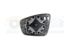 VAN WEZEL Spiegelglas, Außenspiegel Rechts u.a. für SEAT, SKODA, VW