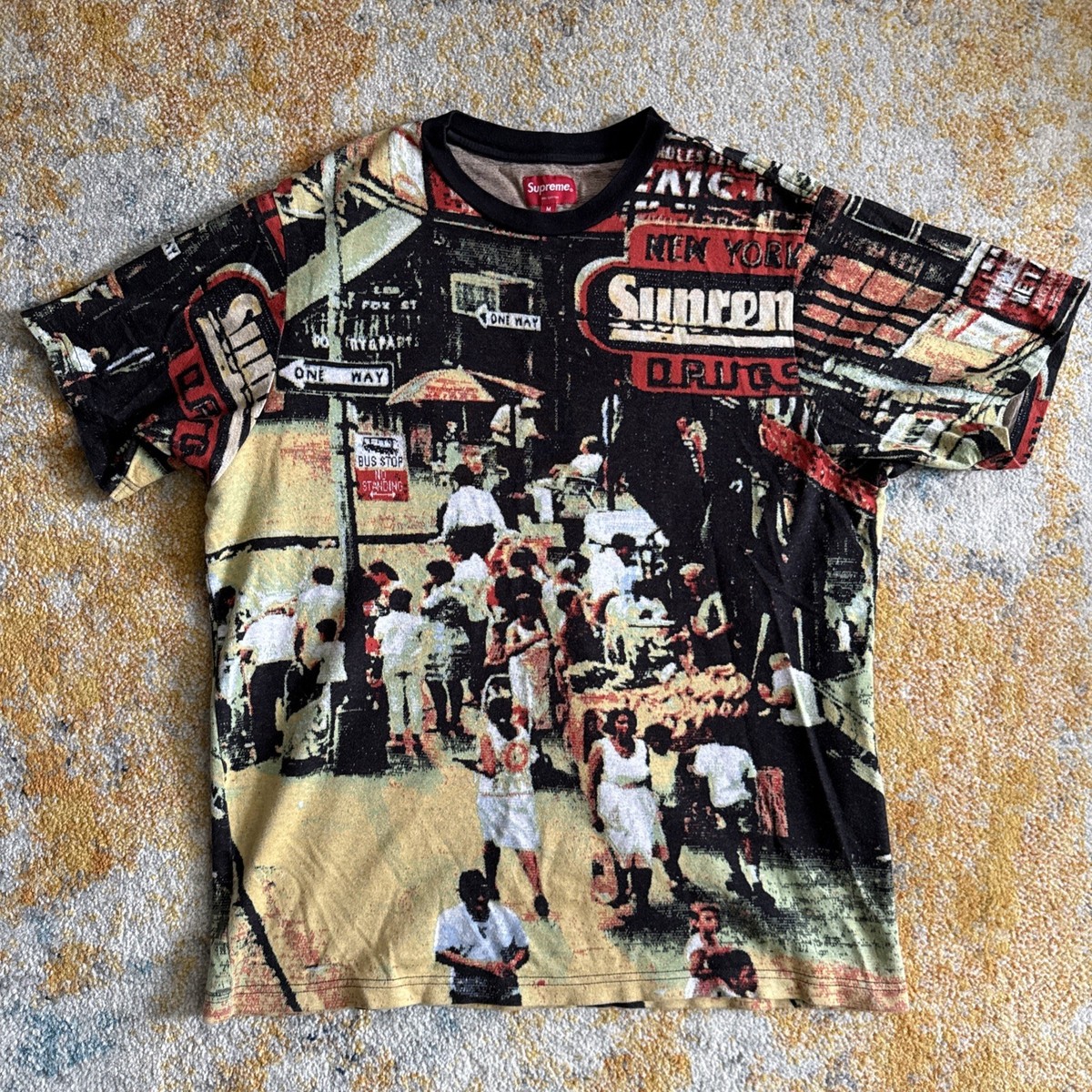 トップス supreme bd shirt 90s 00s l SUPREME STREET SCENE JACQUARD S/S TOP (MEDIUM) FW20 JERSEY T SHIRT